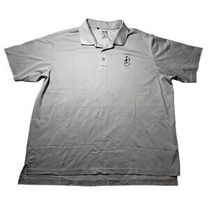 Adidas Golf ClimaLite Gray Polo Shirt 2XL – Penguin Logo, Light Stain